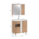 Ver imagem 3 de Conjunto de Banheiro Completo Dakota 80cm Bege/Parquet