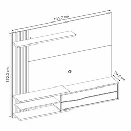 Painel para TV até 65 Polegadas Ripado com Led NT 1355 - 8
