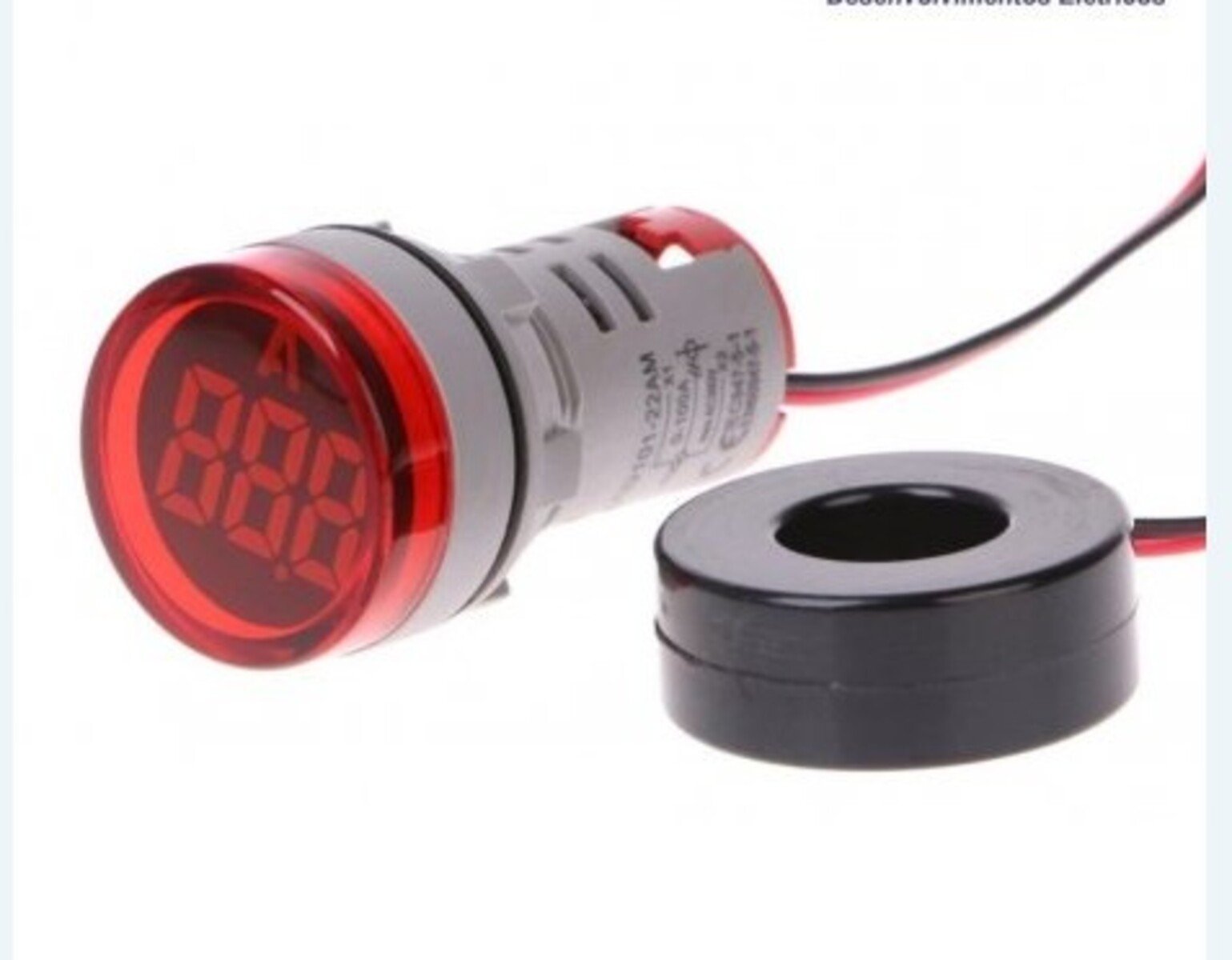 Amperimetro Digital 22mm Vermelho 50 a 500vca 0 a 100a Altronic Amp22vm - 1