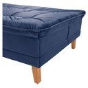 Ver imagem 3 de Sofá Cama Berlim 3 Lugares Império Reclinável com Banqueta Espuma D33 Suede Azulmarinho375