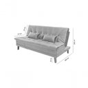 Ver mais imagens de Sofá Cama Berlim 3 Lugares Império Reclinável com Banqueta Espuma D33 Suede Azulmarinho375