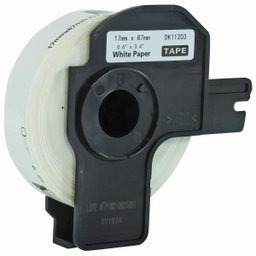 Rolo de Etiqueta Termica Compativel Brother Dk11203 - 17mmx87mm 300 Etiquetas Preto/branco - 1