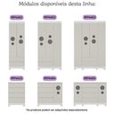 Ver imagem 5 de Guarda-roupa Infantil 92cm com Vidro 3 Portas e 2 Gavetas Bombom Multimóveis Mp4462 Branco/off