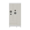 Ver imagem 6 de Guarda-roupa Infantil 92cm com Vidro 3 Portas e 2 Gavetas Bombom Multimóveis Mp4462 Branco/off