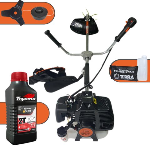 Roçadeira Á Gasolina Terra Grh430 com Lâmina 3 Pontas e Carretel Nylon + Óleo Toyama 2t