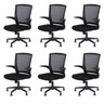 Kit 6 Cadeiras Escritorio Diretor Giratoria Tela Mesh Milão 3314 - 1