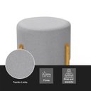 Ver imagem 5 de Puff Orgânico Redondo Elegance Pés Madeira Linho