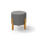 Ver imagem 2 de Puff Orgânico Redondo Elegance Pés Madeira Linho