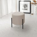 Ver imagem 1 de Puff Orgânico Redondo Califórnia Pés de Ferro Linho