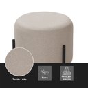 Ver imagem 5 de Puff Orgânico Redondo Califórnia Pés de Ferro Linho