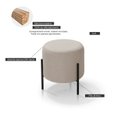 Ver imagem 3 de Puff Orgânico Redondo Califórnia Pés de Ferro Linho