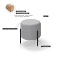 Ver imagem 3 de Puff Orgânico Redondo Califórnia Pés de Ferro Linho