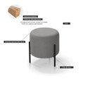 Ver imagem 3 de Puff Orgânico Redondo Califórnia Pés de Ferro Linho