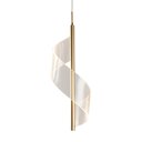 Ver imagem 1 de Lustre Pendente Nordecor Ruban 2484 Dourado Fosco Led Bivolt