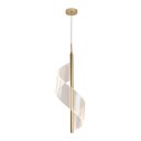 Ver imagem 5 de Lustre Pendente Nordecor Ruban 2484 Dourado Fosco Led Bivolt