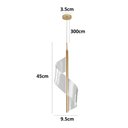 Ver imagem 3 de Lustre Pendente Nordecor Ruban 2484 Dourado Fosco Led Bivolt
