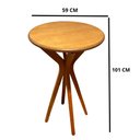 Ver imagem 7 de Mesa Redonda Bistrô Fixa de Madeira Maciça X:mel