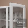 Cristaleira Suspensa 70 Cm 2 Portas de Vidro Branco Madesa Branco - 4