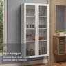 Cristaleira Suspensa 70 Cm 2 Portas de Vidro Branco Madesa Branco - 10