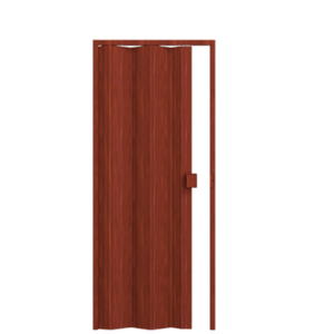 Porta Pvc Sanfonada de Correr Mogno C/ Trinco Moderno - 210cm - 60cm