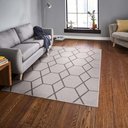 Ver imagem 2 de Tapete Sala / Quarto Funcional Hexagonal Areia 60 - 150 X 200 Cm - J. Serrano