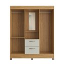 Ver imagem 6 de Guarda - Roupa 4 Portas e 2 Gavetas com Espelho Capelinha Bege/Marromle/Cristalo
