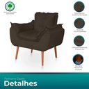 Ver imagem 5 de Kit 02 Poltronas Opala Sala Confortável Resistente Marrom