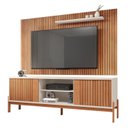 Ver imagem 2 de Rack com Painel para Tv até 70 Polegadas Portas Ripado Sparta Freijó/Off White