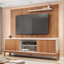 Ver imagem 6 de Rack com Painel para Tv até 70 Polegadas Portas Ripado Sparta Freijó/Off White