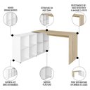 Ver imagem 3 de Mesa Escrivaninha em L Eron e Balcão 60cm 2 Portas Look A06 - Mpozenato
