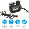 Compressor de Ar Mini Eletrico 12v Carro Barco Calibrador Pneu Moto Bike Manometro Portatil Veicular - 2