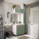 Ver imagem 1 de Conjunto para Banheiro Kappesberg Celeste 5 Peças Branco/verde 116,5cm