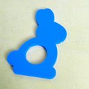 Ver imagem 2 de 12 Argolas Para Guardanapo Do Coelhinho / Páscoa -Toque 3D: Azul Claro