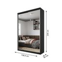 Ver imagem 4 de Guarda-roupa Solteiro 100% Mdf Bp com 2 Portas de Espelho