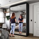 Ver imagem 2 de Guarda-roupa Solteiro 100% Mdf Bp com 2 Portas de Espelho