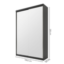 Ver imagem 3 de Guarda-Roupa Solteiro 2 Portas com Espelho 100% MDF Geneve Preto