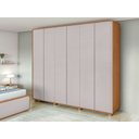Ver imagem 2 de Guarda-roupas Casal Loop 6 Portas com Pés - Lp - Rei de Casa Amendoa Clean/off White