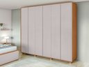 Ver imagem 2 de Guarda-roupas Casal Loop 6 Portas com Pés - Lp - Rei de Casa Amendoa Clean/off White