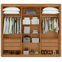Ver imagem 5 de Guarda-roupas Casal Loop 6 Portas com Pés - Lp - Rei de Casa Amendoa Clean/off White