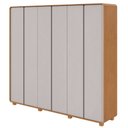 Ver imagem 1 de Guarda-roupas Casal Loop 6 Portas com Pés - Lp - Rei de Casa Amendoa Clean/off White