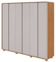 Ver imagem 1 de Guarda-roupas Casal Loop 6 Portas com Pés - Lp - Rei de Casa Amendoa Clean/off White