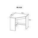 Ver imagem 5 de Mesa Canto P-escritório Canto Me4169 C- 1 Gaveta Branco - Tecno Mobili