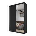Ver mais imagens de Guarda-Roupa Solteiro 2 Portas e 1 Espelho 100% MDF Geneve Preto