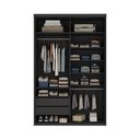 Ver imagem 5 de Guarda-Roupa Solteiro 2 Portas e 1 Espelho 100% MDF Geneve Preto