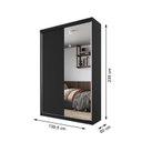 Ver imagem 4 de Guarda-roupa Solteiro 100% Mdf Bp com 2 Portas e 1 Espelho