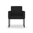 Ver imagem 2 de Poltrona Escritório/recepção Cor Preta - Base Ferro Preta