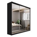 Ver imagem 6 de Guarda-roupa Solteiro 100% Mdf Bp com 3 Portas de Espelho Geneve