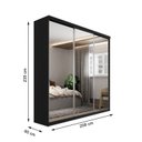 Ver imagem 4 de Guarda-roupa Solteiro 100% Mdf Bp com 3 Portas de Espelho Geneve