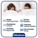 Ver imagem 4 de Cama Box Baú Queen Suede Bipartido + Colchão Ortobom Airtech Molas Ensacadas 158x198x65 Cor:Preto