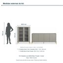 Ver imagem 3 de Kit Cristaleira com Buffet Bend Frisado Principal Incolar Grigio Metal Dourado